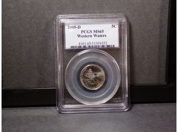 2005-D 5-Cent Nickel (Western Waters) PCGS MS65