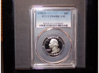 1982-S Quarter Dollar PCGS PR69DCAM