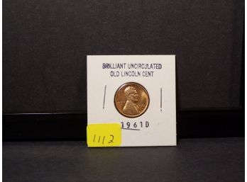 1961-D Lincoln Wheat Cent Brilliant Uncirculated Red