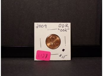 Error 2009 Lincoln Cent (Formative Years) DDR '002' Brilliant Uncirculated Red