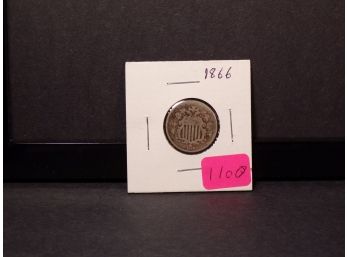 1866 Shield Nickel 5-Cent Piece