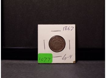 1867 Shield Nickel 5-Cent Piece