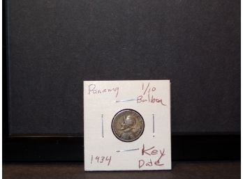 KEY DATE 1934 Panama 1/10 Balboa