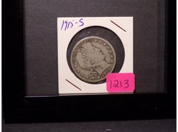 1915-S Barber Silver Half Dollar