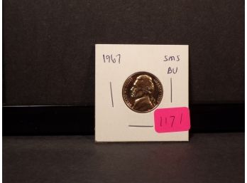 1967 'SMS' Jefferson Nickel Brilliant Uncirculated