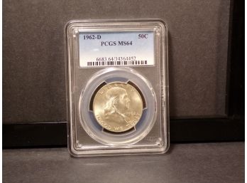 1962-D Silver Franklin Half-Dollar PCGS MS64