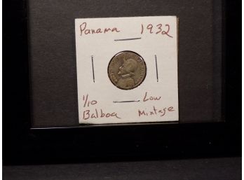 Panama 1932 1/10 Balboa 'Low Mintage'