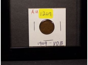 1909-VDB Lincoln Wheat Cent Lightly Circulated