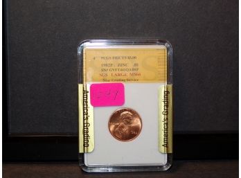 1982 (Large Date) Lincoln Memorial Cent SGS MS66