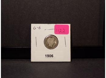 1906 Barber Silver Dime