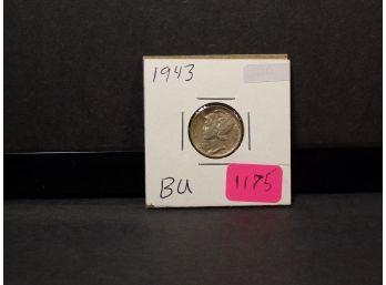 1943 Mercury Silver Dime Closely Uncirculated