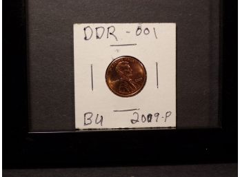 Error 2009-P Lincoln Cent 'DDR 001' Brilliant Uncirculated