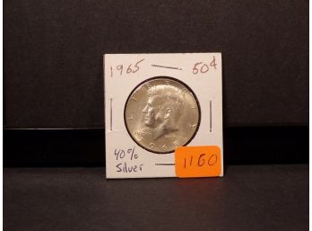 1965 Kennedy Silver Clad Half-Dollar Brilliant Uncirculated