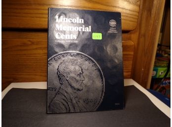 Unsearched Partial Whitman Coin Folder Of Lincoln Memorial Cents 1959-1998 (57 Coins) Grades VG-BU