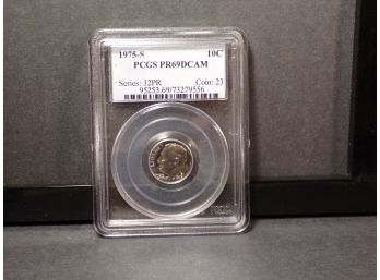 1975-S Roosevelt Dime PCGS PR69DCAM