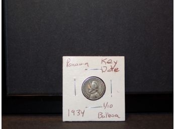 KEY DATE 1934 Panama 1/10 Balboa