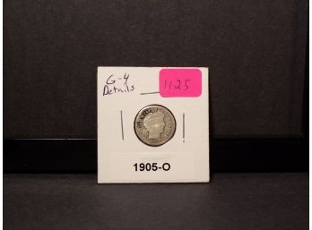 1905-O Barber Silver Dime