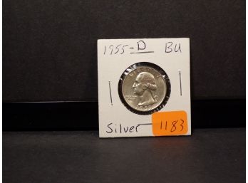 1955-D Silver Washington Quarter Dollar Brilliant Uncirculated