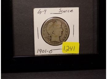 1901-O Barber Silver Half Dollar 'SCARCE'