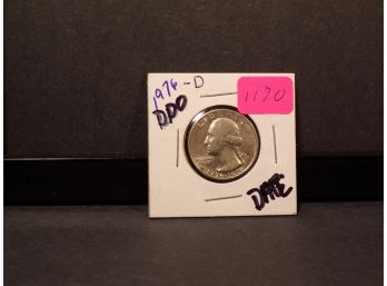 Error 1976-D Bicentennial Quarter Dollar DDO