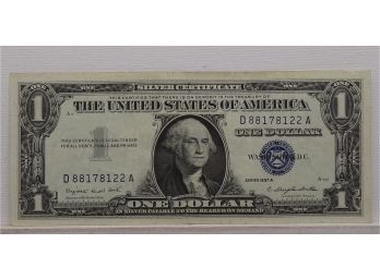 1957A $1 (One Dollar Blue Seal) Silver Certificate Closely Uncirculated