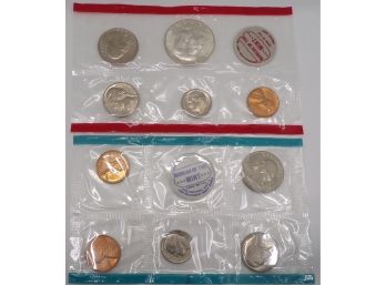 1968 P & D Mint Uncirculated Set (Silver-Clad Half, S-Mint Cent & Nickel, 2 Tokens & 10 Coins) GEM BU OGP