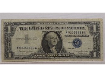 1957B $1 (One Dollar Blue Seal) Silver Certificate Lightly Circulated