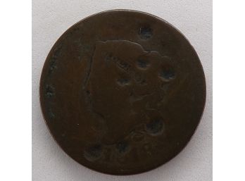 1818 Large Cent, Counter Stamped
