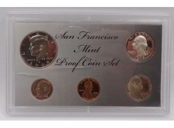 San Francisco Mint Proof Coin Set (5 Coins, Different Years) Mirror-Like Cameo GEM BU 'In Hard Plastic Case'