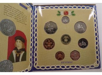 1990 United Kingdom GEM Brilliant Uncirculated, Proof Like Coin Collection, Queen Elizabeth II, OGP