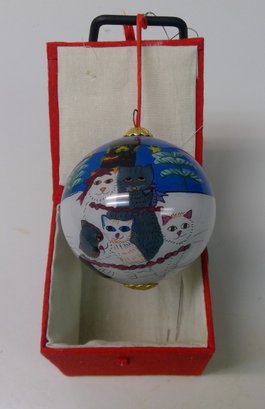 Christmas Cat Ball Ornament
