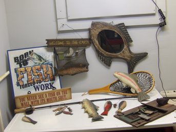 Man Cave Dreams, Gone Fishing Decor Lot