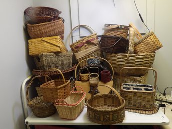 Large Lot Of Vintage/ Vintage Style Baskets