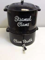 Stenciled Clam Pot