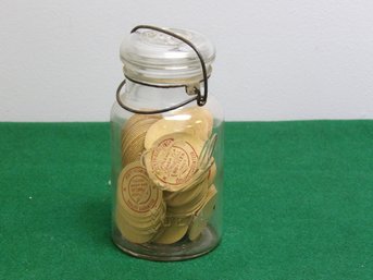 Jar Of Milk Bottle Tops