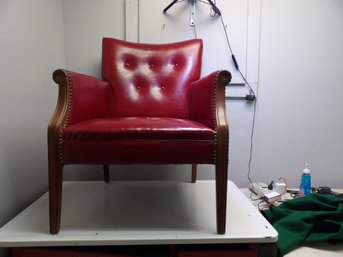 Red Pleather Chair