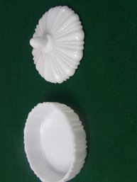 Milk Glass Covered Candy Dish