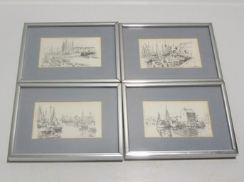 Set Of 4 Jas F Murray Harbor Prints