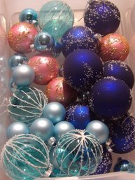Blue/Pink Assorts Glass Ornaments