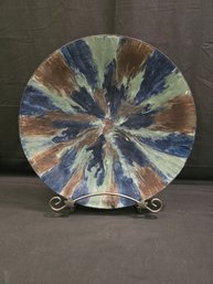 Wall Hanging Enamel Metal Decorative Plate & Stand