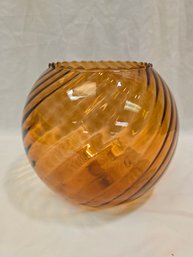 Hancock Importing Inc. Amber Glass Sphere Bowl