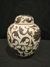 19th Century Black Lotus Ginger Jar