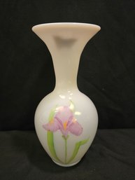 Fenton Vase Handpainted Iris