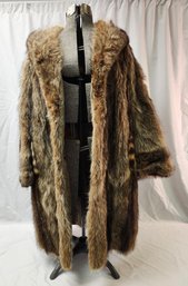 Jordan Marsh Raccoon Fur Coat With Damaged Lining