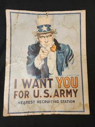 1976 Uncle Sam Recruiting Poster VINTAGE