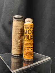 Vintage Mop Polis Liquid Veneer Bottle With Original Shipping Container