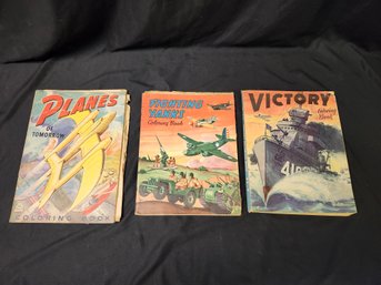 1940s Vintage Coloring Books Military Planes