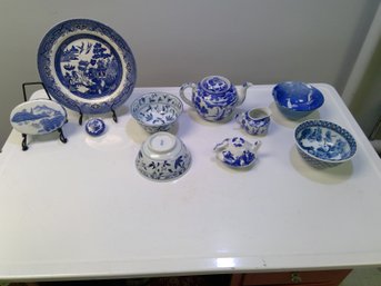 Mixed Lot Of Blue & White China