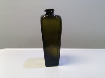 Vintage Thick Green Glass Bottle