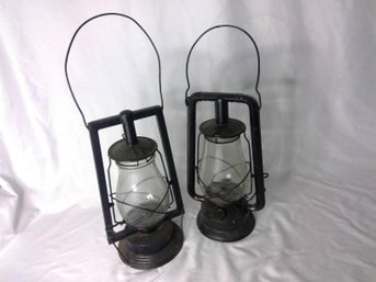 2 Antique Dietz Kerosene Lanterns